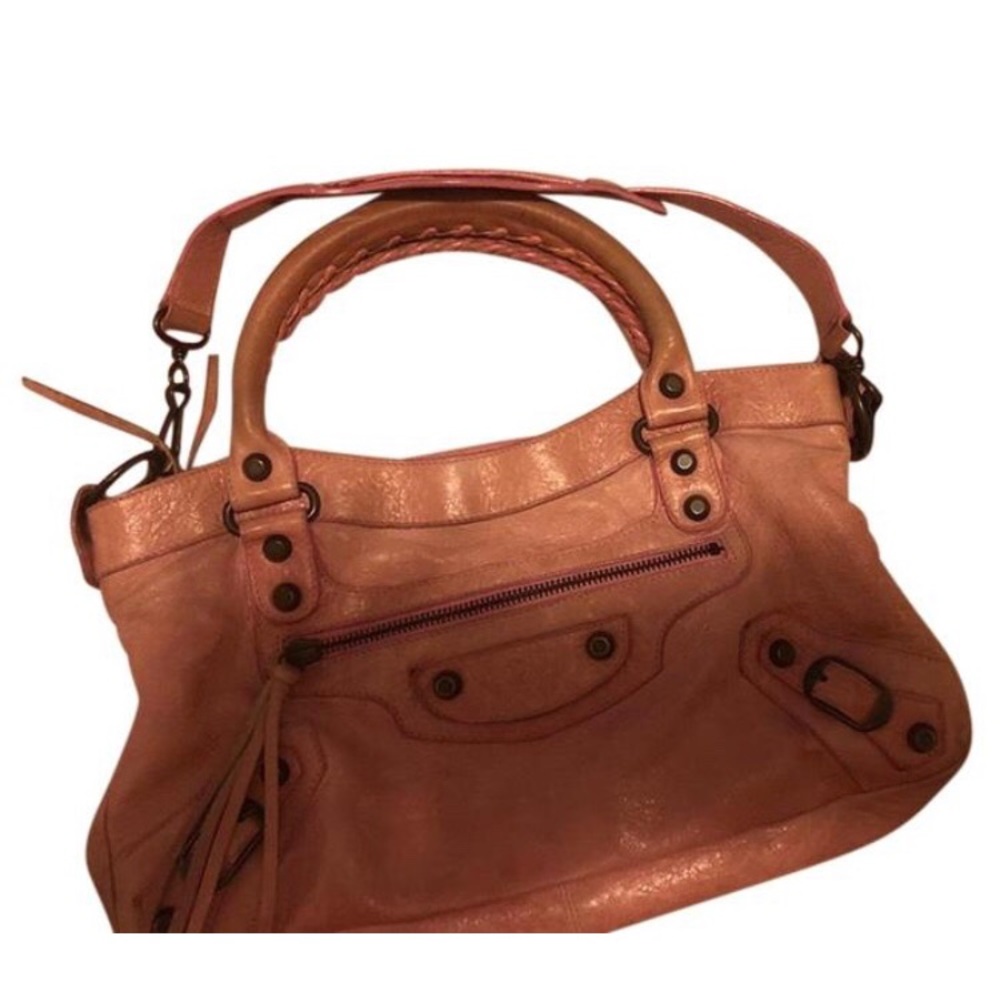 Balenciaga 2way Handbag Satchel Pink Leather